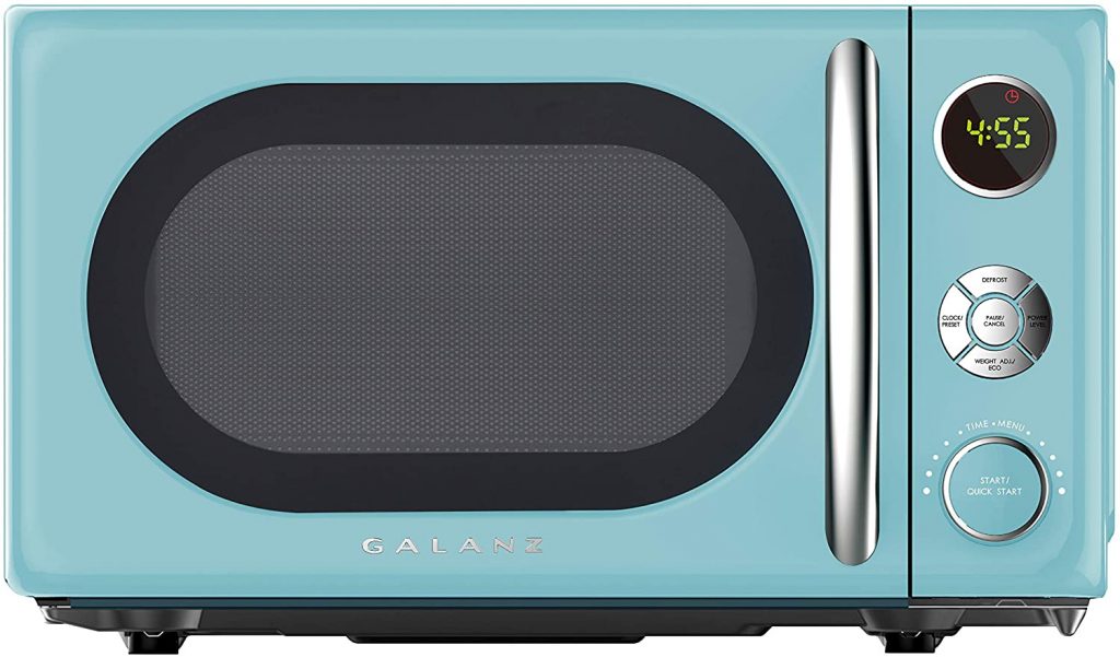 Galanz Retro Microwave Oven with Pull Handle Design