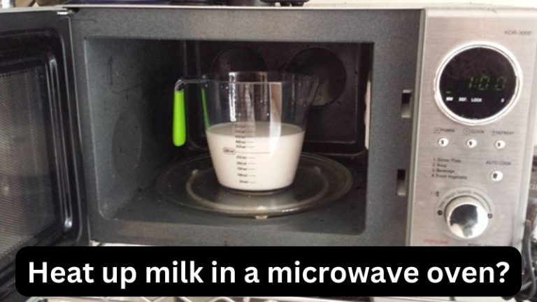 heat up milk in a microwave oven