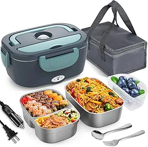 12Volt Portable Food Warmer 3 in 1 Quick Heated Lunch Box