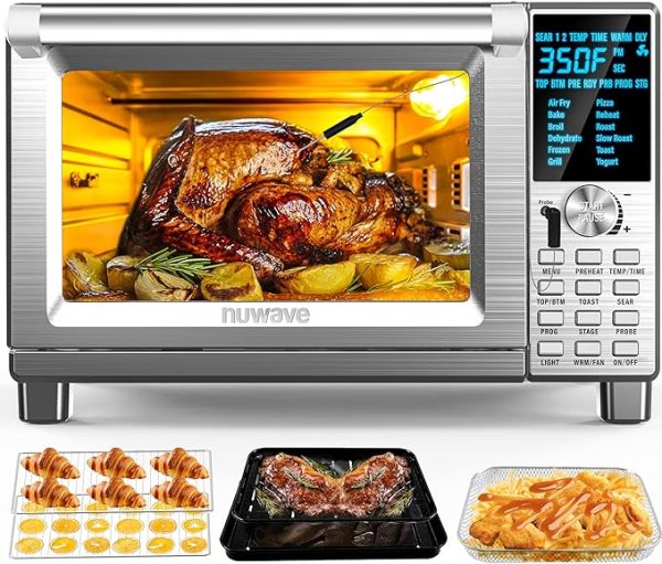 Nuwave Bravo Air Fryer Toaster Smart Mini Portable Oven 12V