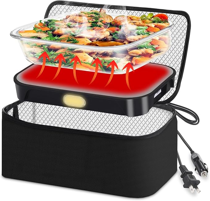 Portable Microwave Oven Electric Lunch Box 3-In-1