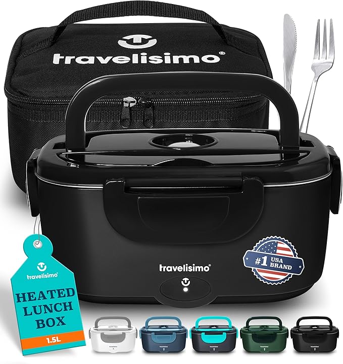 Travelsimio Electric portable 12V Microwave Self Heating Lunch Box