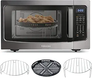 Toshiba Air Fryer Combo 4-in-1 Countertop Microwave Oven 13.6" Turntable 1.5 Cu Ft 1000W