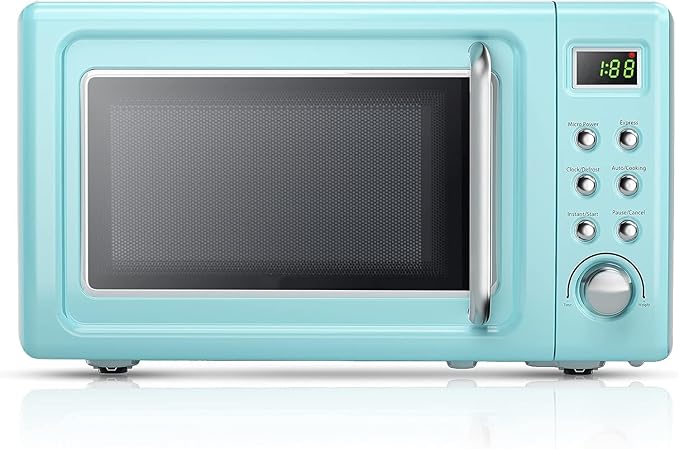 ARLIME Small Microwave with Auto Cooking Function for Kitchen, RV, Dorm, Green color